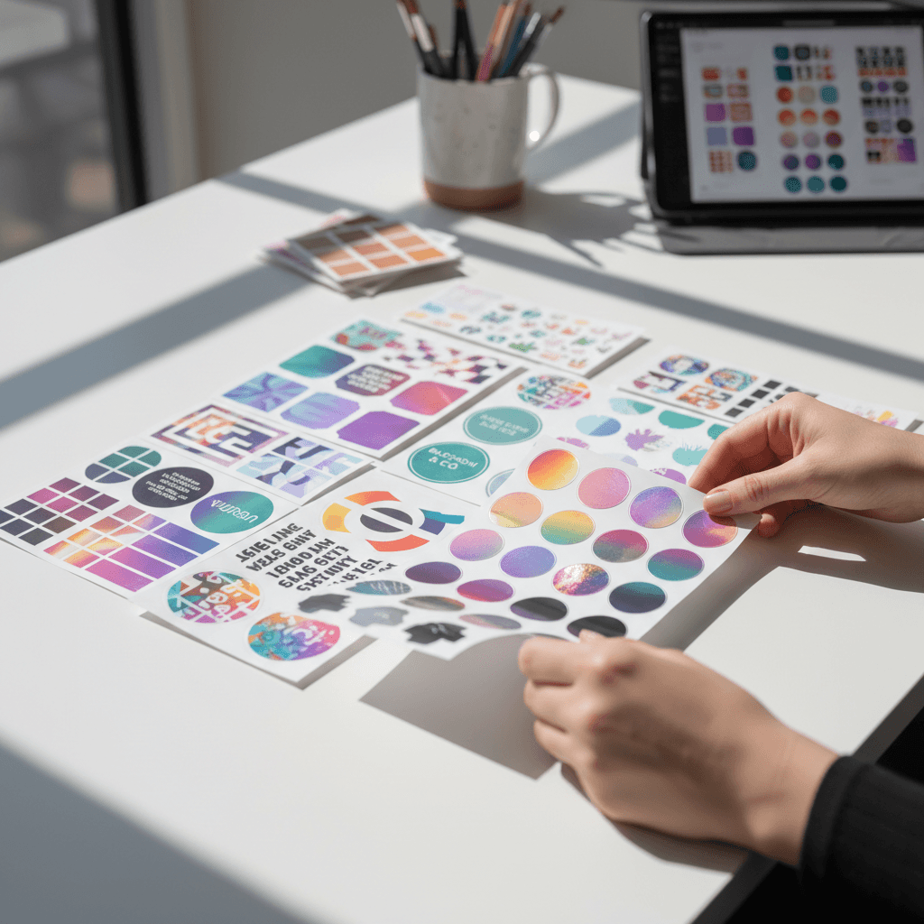 Custom stickers with vibrant colors and precise die-cut edges