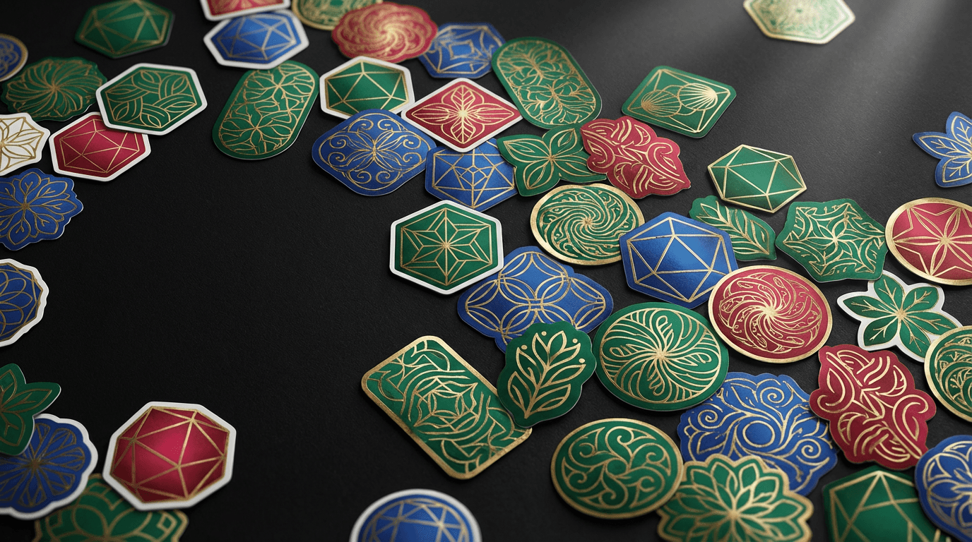 Custom printed stickers with sharp color and detail